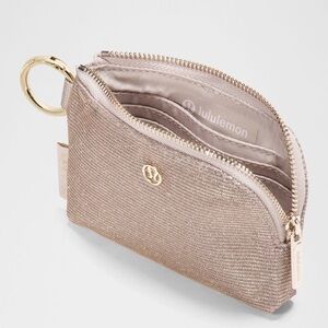 NWT Lululemon clippable card pouch glitter